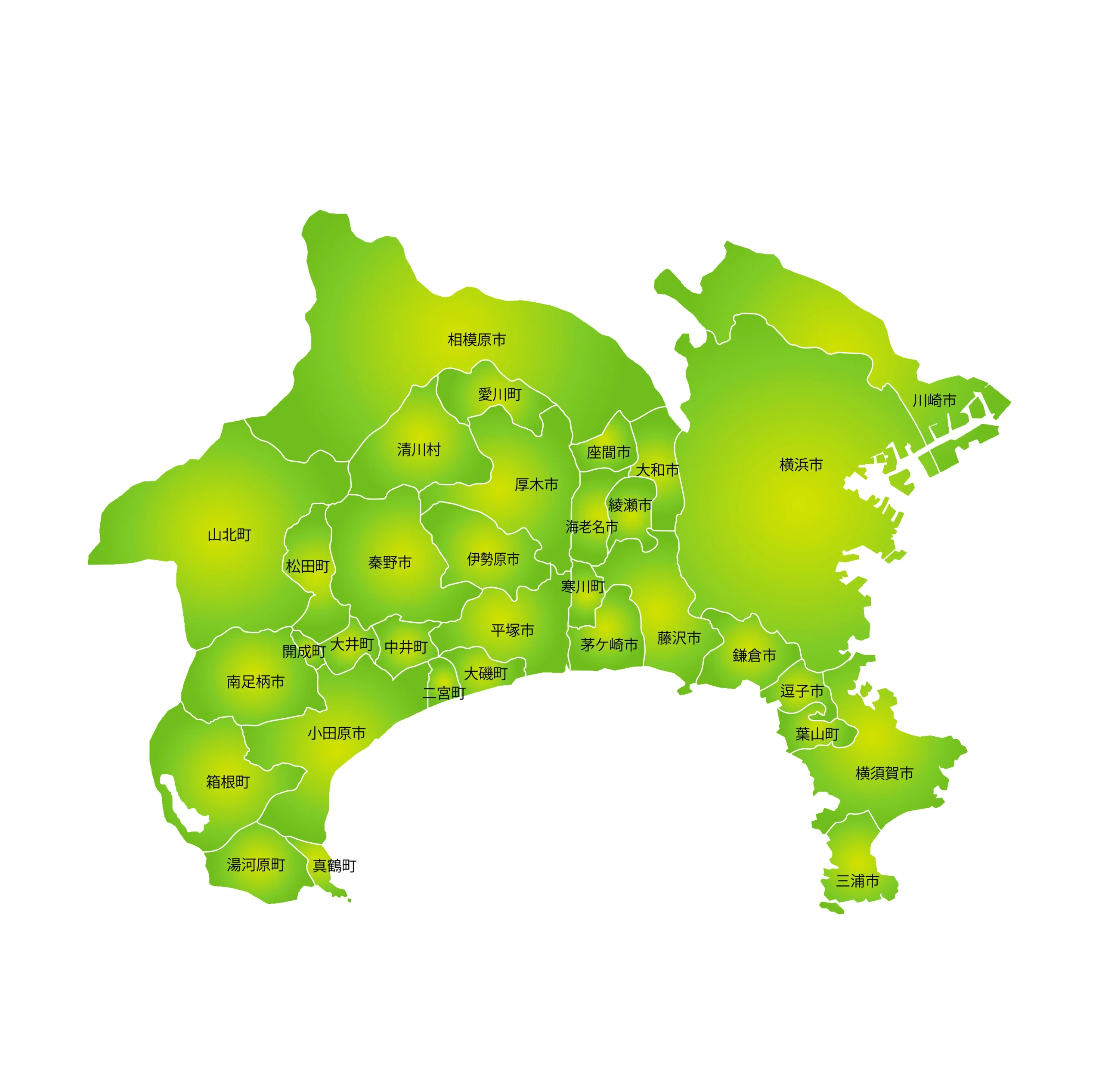 神奈川県、即日浮気調査の対応地域