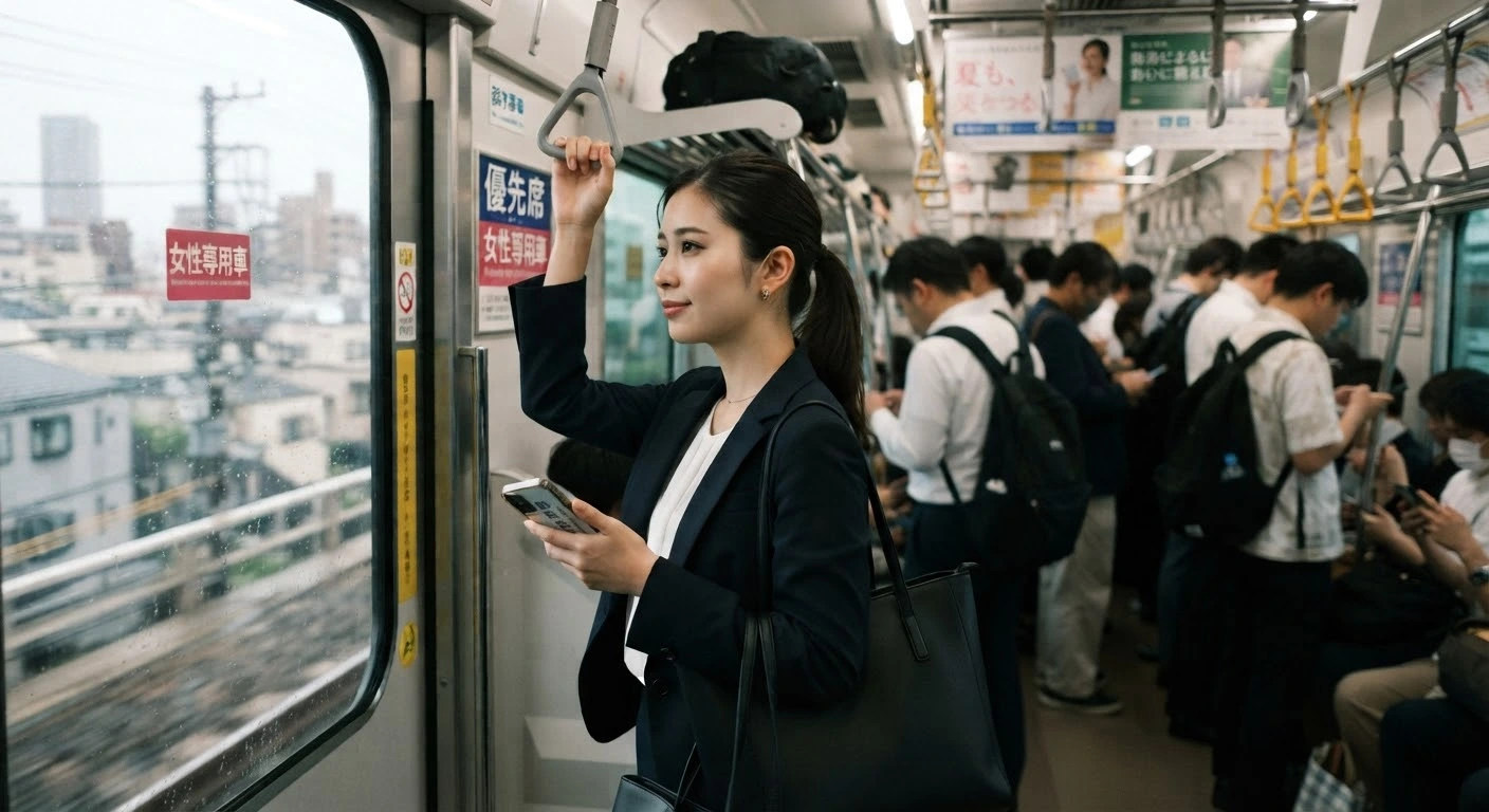 元カノが出勤をする様子