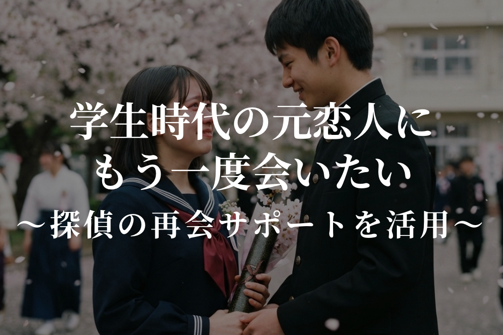 学生時代の元恋人にもう一度会いたい|探偵の再会サポートを活用