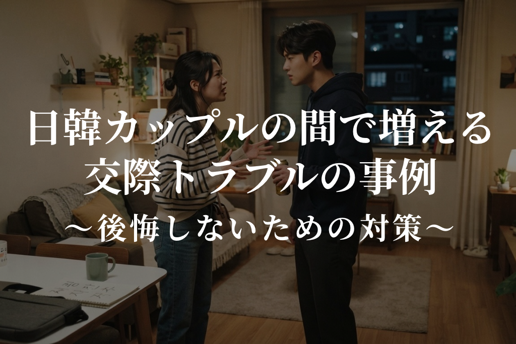 日韓カップルの間で増える交際トラブルの事例｜後悔しないための対策