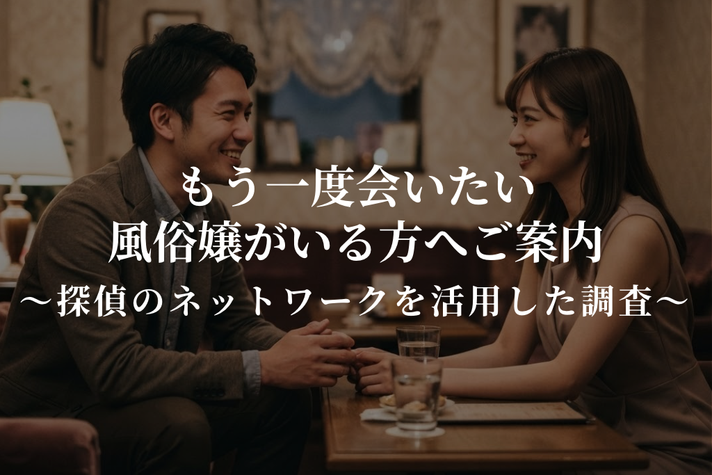 もう一度会いたい風俗嬢がいる方へご案内|探偵のネットワークを活用した調査