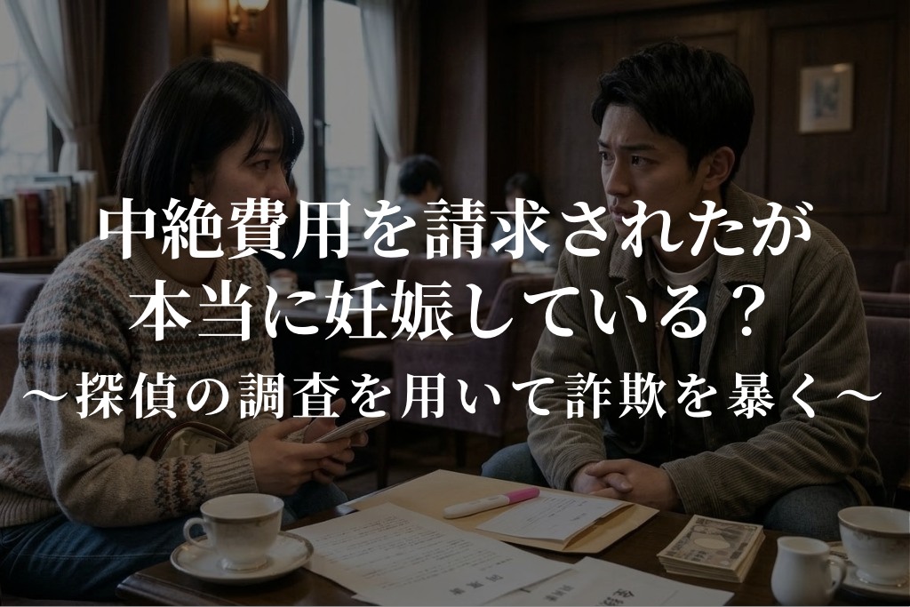 中絶費用を請求されたが本当に妊娠している?|探偵の調査を用いて詐欺を暴く